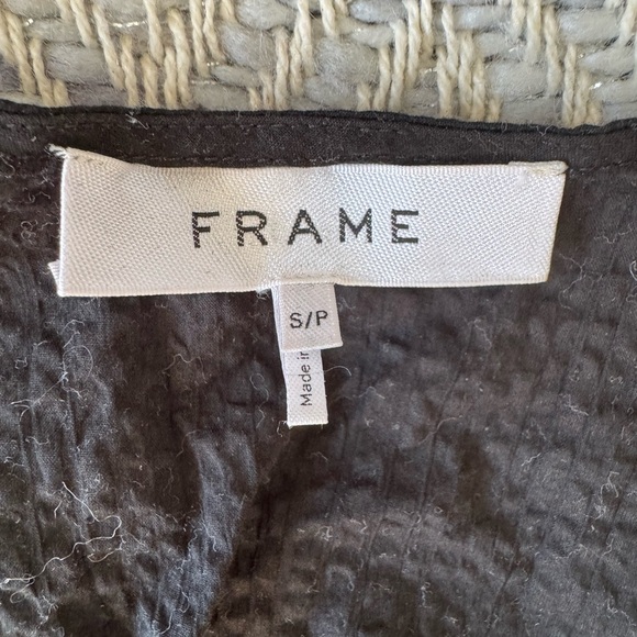 Frame black cotton button front shirt - Picture 2 of 5